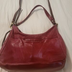 HoBO Elegant Red Leather Shoulder Bag